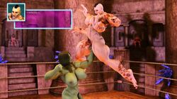 3d 4_arms ball_punch ballbusting balls barefoot big_breasts breasts cock_and_ball_torture crossover dickgirl futa_on_futa futa_only futanari green_skin groin_punch huge_breasts intersex marvel mortal_kombat muscles muscular muscular_futanari punching she-hulk sheeva squarepeg3d testicles wicked_works