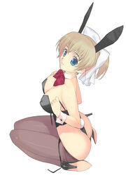 bunny_ear bunny_girl bunnysuit cosplay huge_eyes kemonomimi mibu_natsuki original pantyhose tights usamimi