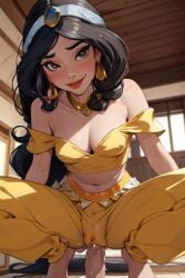 ai_generated aigeneratedp aladdin arabian_clothes arabian_female clothed_sex cowgirl_position disney disney_princess forced_in_by_cock forced_in_fabric looking_at_viewer male_pov penetration_through_clothes pov pov_eye_contact princess_jasmine pussy_juice riding riding_penis straddling through_clothes through_clothing