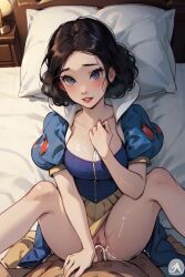 ai_generated aigeneratedp creampie cum cum_in_pussy cum_inside disney disney_princess dress legs_up missionary_position partial_male princess royalty snow_white_(disney) snow_white_and_the_seven_dwarfs