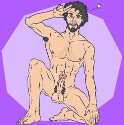 1boy abs arab_male balls black_hair cock erection facial_hair fadel feet gamescage hairy male male_only nipples pecs precum pubic_hair real_person twitch.tv youtube youtuber