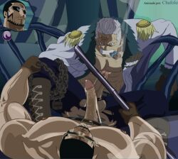 gay male male/male male_only one_piece smoker_(one_piece) vergo yaoi