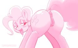 2023 anatomically_correct animal_genitalia anus ass clitoris cutie_mark digital_media_(artwork) drooling earth_pony equid equine equine_anus equine_genitalia equine_pussy female female_only feral friendship_is_magic genitals hair hasbro hooves horse mistressmare my_little_pony pink_hair pink_tail ponut pony pussy pussy_juice saliva simple_background solo tail