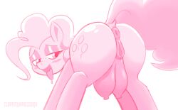 2023 anatomically_correct animal_genitalia anus ass clitoris crotchboobs cutie_mark digital_media_(artwork) drooling earth_pony equid equine equine_anus equine_genitalia equine_pussy female female_only feral friendship_is_magic genitals hair hasbro hooves horse mistressmare my_little_pony pink_hair pink_tail ponut pony pussy pussy_juice saliva simple_background solo tail