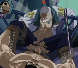 gay male male/male male_only one_piece smoker_(one_piece) vergo yaoi