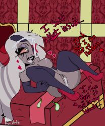 cum_in_pussy cum_in_pussy cum_inside demon hazbin_hotel heels theplagueart vaggie_(hazbin_hotel)