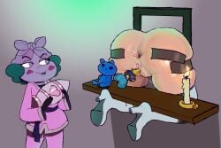 2girls anal anus ass big_ass boots buttplug clit_clamp duct_tape eclipsa_butterfly huge_buttplug imminent_anal imminent_insertion lezdom moon_butterfly multiple_girls pussy royalty spread_anus star_vs_the_forces_of_evil stuck_in_wall tagme_(artist) through_wall yuri