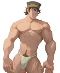 1boy 2020 abs bak60653570 bara barazoku biceps fundoshi gay golden_kamuy hi_res highres male male_focus male_nipples male_only male_pubic_hair manly muscles muscular muscular_arms muscular_legs muscular_male muscular_thighs nipples scars_all_over solo solo_male sugimoto_saichi zoisek