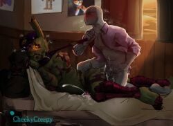 2boys anon anthro anthro_penetrated ass cheekycreepy cock dick duo five_nights_at_freddy's five_nights_at_freddy's_3 gay human male male/male male_only male_penetrating penis rabbit springtrap springtrap_(fnaf)