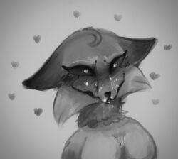 alice_the_vixen anthro black_and_white cum cum_on_breasts cum_on_face fox paint sweet tiny_bunny