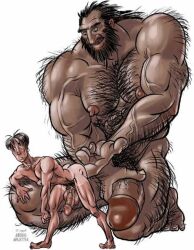 beast fingering gay gay_domination gay_fingering gay_sex giant giant_cock giant_male giant_penis hairy hairy_male hairy_shoulders huge_cock sean_platter