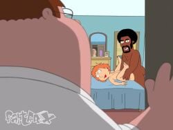 1girls 2boys accurate_art_style animated cheating cheating_wife cuckold dark-skinned_male family_guy faptraxxx female jerome_washington lois_griffin on_model penis peter_griffin sex