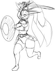 big_breasts breasts female jmf lopunny pokémon_(species) pokemon pokemon_(species) sketch thick_thighs wide_hips