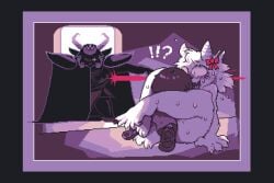 angry anthro anthro_penetrated asgore_dreemurr blush bodily_fluids bovid bow_ribbon caprine caught cheating_wife digital_media_(artwork) female female_anthro female_penetrated frisk frisk_(undertale) goat group human_penetrating human_penetrating_anthro humanoid infidelity leg_wrap male male/female male_frisk male_human male_human/female_anthro male_penetrating male_penetrating_female mammal nude nude_female pixel_(artwork) surprise sweat toriel trio undertale undertale_(series) unknown_artist