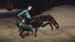 3d animated bethesda_softworks chaurus fallout insects interspecies mp4 no_sound ovipositor tagme vault_dweller vault_suit video zoophilia