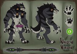 2023 anthro atryl balls blizzard_entertainment bottomwear canid canine clothing druid featureless_crotch genitals jewelry knot looking_at_viewer magic_user male mammal model_sheet muscular muscular_male necklace penis shorts solo tail tribal_spellcaster varden_viridan warcraft weapon were werecanid werecanine werewolf worgen worgen_with_tail world_of_warcraft