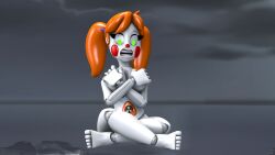 1girls baby_(fnafsl) barefoot circus_baby circus_baby_(fnaf) circusbabylol completely_nude completely_nude_female covering covering_breasts embarrassed embarrassed_nude_female enf female female_only five_nights_at_freddy's five_nights_at_freddy's:_sister_location fucktime_babu full_body green_eyes mclazycraft naked naked_female nude nude_female open_mouth shocked solo solo_female