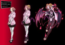 ass baphomet brainwashing breasts corruption demon demon_girl female haru_okumura identity_death mind_control persona persona_5 possession revealing_clothes takeover thighs transformation transformation_sequence