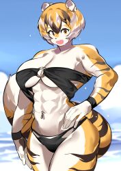 1girls 2023 abs absurd_res anthro anthro_only big_breasts bikini breasts female female_only fully_clothed furry hand_on_hip mei_xiang muscular muscular_female mx99926 navel_piercing original solo solo_female solo_focus swimsuit swimwear thick_thighs tiger tiger_girl tiger_humanoid wide_hips