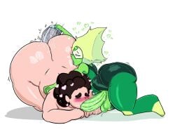 1boy 1futa anal ass ass_up balls big_ass big_butt big_penis black_hair blonde_hair blush blushing bodysuit bottom_heavy breasts cartoon_network dildo dildo_in_ass duo erection fat_ass fellatio femboy futa_is_bigger futa_on_male futanari gem gem_(species) green_body green_skin huge_ass huge_cock human humanoid humanoid_penis kojoarts large_ass large_penis licking licking_ass light-skinned_male light_skin male naughtypaw_(artist) nude oral oral_sex penis peridot_(steven_universe) peril saliva saliva_on_tongue sex steven_quartz_universe steven_universe thick_thighs thighs ttherandom tthrandom tthrandom_rp wide_hips