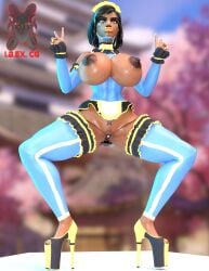 1girls alternate_breast_size big_breasts bimbo bimbo_lips bimbofication brainwashing breast_expansion breasts breasts_out buttplug corrupted corruption dark_nipples defeated defeated_heroine empty_eyes female_only forniphilia high_heels ibex-cg maid maid_uniform mymaid_(ibex) overwatch peace_sign pharah slave solo_female stockings