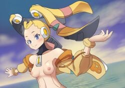 android breasts mega_man mega_man_x pallette robot_girl small_breasts te_iqg topless