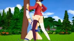 1futa 1girls 3d animated aqua_(konosuba) aqua_eyes aqua_hair areolae ass bandage bandaged_leg bangs bare_shoulders breasts brown_hair clothed clothed_futanari clothed_futanari_nude_futanari duo elbow_gloves erection facefuck fellatio futa_on_female futanari goddess hair_between_eyes hair_ornament hair_rings kono_subarashii_sekai_ni_shukufuku_wo! large_breasts large_penis large_testicles light-skinned_female light-skinned_futanari light_skin long_hair megumin miscsfmporn mp4 nipples no_pants on_back outdoors partially_clothed penis red_dress single_thighhigh sky sound tagme thighhighs tree video wrist_grab