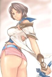 ashelia_b'nargin_dalmasca ass female female_only final_fantasy final_fantasy_xii glamorous_colors_1 highres human momoi_nanabei short_hair solo