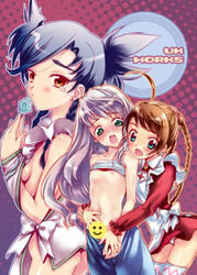 3girls arika_yumemiya condom female kazahana_mashiro multiple_girls my-otome nina_wang yuri