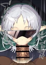 1girls blowjob dark-skinned_male elf fellatio mushoku_tensei ninopal penis pointy_ears pubic_hair sunglasses sylphiette_(mushoku_tensei) tinted_eyewear veiny_penis white_hair