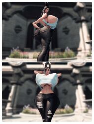 big_butt bimbo bimbo_anthro bimbo_body bimbofication bimbofied bitchy bunny_ears female final_fantasy_xiv giant_breasts height_difference hourglass_figure huge_ass slim_waist thin_waist viera wide_hips