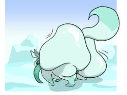 big_ass bubble_butt eeveelution glaceon glacia_(evolution) huge_ass monty_snake pokémon_(species) pokemon pokemon_(species)