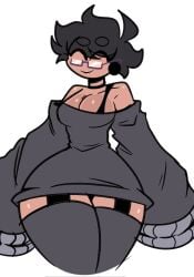 antdraws breasts buglatte bugspresso glasses lofiglade marblebit original_character pixelsoda small_breasts smolmarble thick thick_legs thick_thighs thighs