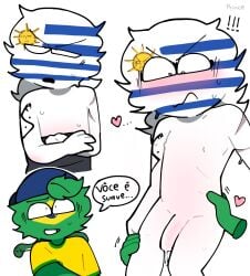 2boys brazil_(countryhumans) countryhumans gay male male_only penis portuguese_text princedoesstuff simple simple_background text uruguay_(countryhumans) white_background white_body white_skin