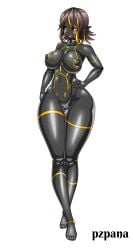 1girls armour breasts bust busty crossed_legs curvaceous curvy_figure cyborg exposed_thighs female female_only futuristic humanoid legs_crossed oc original_character pzpana robot robot_girl robot_humanoid sitting solo solo_female