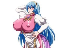 1girls :o ass bangs blue_hair blush breasts crimsonhysteria dress female female_focus female_only gem hairband hand_behind_head hand_on_head hand_on_hip huge_ass huge_breasts jewelry large_ass large_breasts long_blue_hair long_hair looking_at_viewer lufia naughty naughty_face necklace nightmare-doom nipples nipples_visible_through_clothing one_eye_closed open_mouth pendant pose posing puffy_sleeves purple_eyes sash skirt standing tia transparent_background trimmed_dress very_long_hair wink