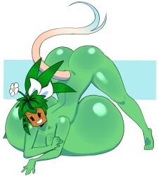 1girls 2023 2d absurd_res angstrom anthro anthro_only ass blaster_master breasts color completely_nude completely_nude_female face_down_ass_up female female_only full_body green_body green_skin hands_on_floor hi_res huge_ass hyper hyper_breasts jack-o_pose jackochallenge kanna_(blaster_master) legs_apart legs_spread looking_at_viewer looking_up mob_face naked naked_female nude nude_female plant plant_girl plant_tail plantie shaded smile smiling smiling_at_viewer solo solo_female tail top-down_bottom-up top_heavy