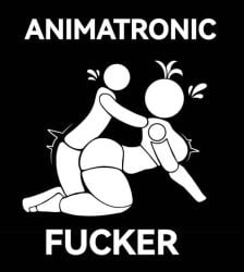 animatronic duo english_text female five_nights_at_freddy's five_nights_at_freddy's_2 human humanoid logo machine male male/female mammal meme monochrome pictogram robot robot_girl scottgames sign silhouette symbol text thick_thighs toy_chica_(fnaf)