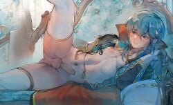 2boys :p anal anus ares_(fire_emblem) bedroom_eyes blue_eyes blue_hair byebyefrog clenched_teeth cock_ring come_hither couch femboy fire_emblem fire_emblem:_genealogy_of_the_holy_war flat_chest gloves grin headband imminent_sex indoors inviting inviting_to_sex licking_lips long_hair looking_at_viewer male male_only male_pubic_hair multiple_boys naked_thighhighs navel nintendo nipples nude nude_male on_couch on_side penis penis_awe presenting pubic_hair seliph_(fire_emblem) seliph_(scion_of_light)_(fire_emblem) sex shocked smile solo solo_focus spread_legs thighhighs tongue tongue_out uncensored yaoi