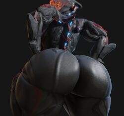 1girls 3d_(artwork) ass breasts female genderswap_(mtf) hips huge_ass large_ass looking_back ozcg888 rule_63 simple_background solo solo_focus stalker_(warframe) thick_thighs thighs warframe wide_hips