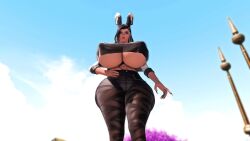 big_butt bimbo bimbo_anthro bimbo_body bimbofication bimbofied bitchy bunny_ears female final_fantasy_xiv giant_breasts height_difference hourglass_figure huge_ass slim_waist thin_waist viera wide_hips