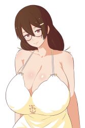 1girls 2023 big_breasts black_hair breasts cleavage female female_focus front_view fully_clothed gigantic_breasts glasses hanekawa_tsubasa huge_breasts large_breasts long_hair looking_at_viewer megane monogatari_(series) nao_(ritsancrossover) pale-skinned_female pale_skin smile solo solo_female solo_focus sundress top_heavy white_background