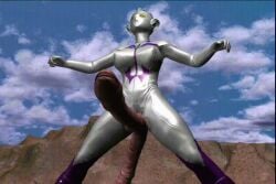 3d akata_(artist) animated bouncing_breasts dessert giant_(akata) giantess mp4 no_sound outside tagme tentacle ultraman_(franchise) video