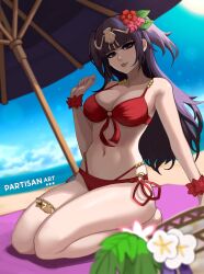 alternate_costume bikini breasts female female_only fire_emblem fire_emblem_awakening fire_emblem_heroes nintendo official_alternate_costume partisanart red_bikini red_swimsuit solo swimsuit tharja_(fire_emblem) tharja_(summer)_(fire_emblem)