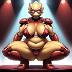 1girls 2020s 2023 ai_generated alphys anthro armor armored_boots armored_gloves big_breasts cameltoe chubby chubby_female crouching deltarune female female_focus female_only frosting.ai iron_man iron_man_(cosplay) iron_man_(series) lizard lizard_humanoid marvel marvel_cinematic_universe marvel_comics monster_girl nipples_visible_through_clothing on_stage scalie scalie_humanoid scalieton self_upload solo solo_female solo_focus stage stage_lights undertale undertale_(series)