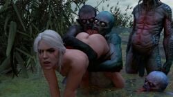 3d anal anal_penetration anal_sex ciri double_anal double_penetration double_tongue drowner dubious_consent gangbang gangrape interspecies long_tongue mmf_threesome monster monsterfucker monsterfucking the_vice_art the_witcher_(series) the_witcher_3:_wild_hunt tongue_in_anus