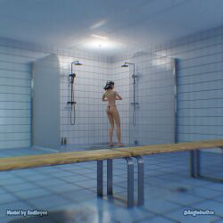 1girls 3d 3d_(artwork) arms artist_name ass back_view barefoot bathroom black_hair boobs breasts butt chromatic_aberration digital_media_(artwork) era_(fortnite) exposed_breasts exposed_nipples feet female female_focus female_only fortnite hands hips image indoors legs legs_apart light_skin mostly_nude naked naked_female no_bra nude nude_female open_eyes panties partially_clothed short_hair shower sole_female standing thighs tits topless waist x_redeyes