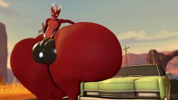 1boy 3d big_ass big_penis bubble_butt cinnamon_bun cinnamon_buns_(character) cinnamonbunssfm colossal_ass huge_ass hyper_ass penis