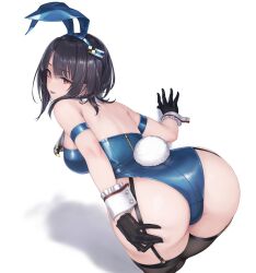 1girl 1girls ass ass_focus ass_grab bending_over bunny_ears bunnysuit garter_straps gloves kantai_collection rokuwata_tomoe stockings tagme takao_(kantai_collection)