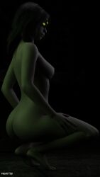 1girls 3d blender bungie destiny_(game) destiny_2 eris_morn female female_only medium_breasts mighty3d nude nude_female solo_female